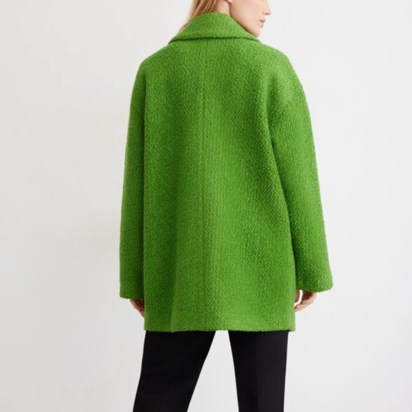 Green Wool Boucle Coat, Dynamite, Size XS, Chic, Warm and Cozy - Picture 1 of 3